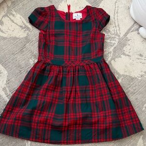 Classic Prep Red and Green Plaid Kids Dress